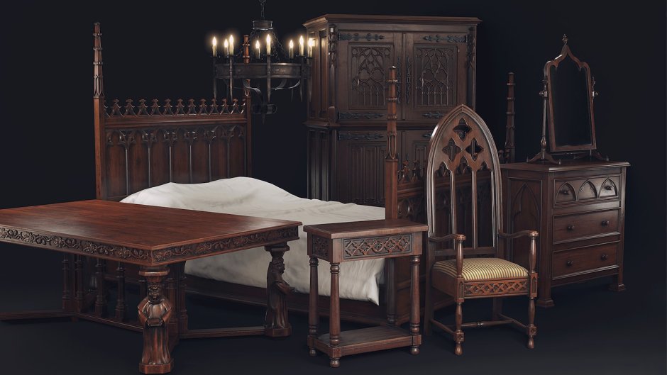 Готика мебель средневековья