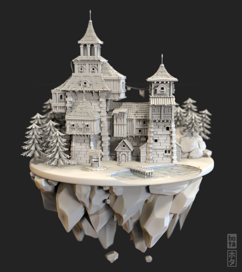 Замок 3д модель