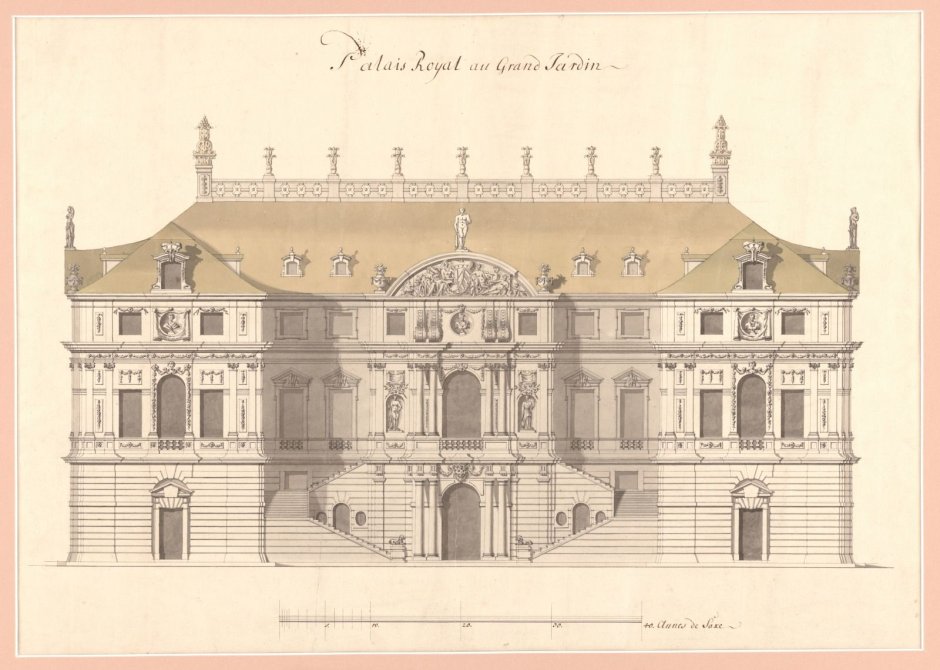 Букингемский дворец чертеж фасад