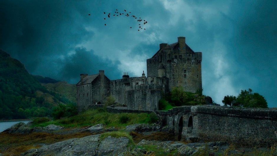 Замок хайленд Шотландия