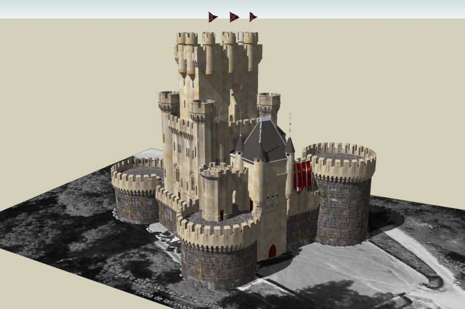 Средневековый замок донжон макет