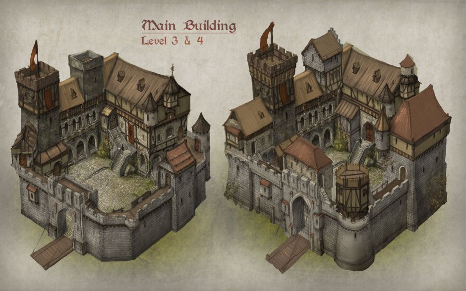 Деревянный замок средневековья