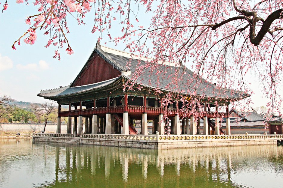 Корея дворец кёнбоккун природа