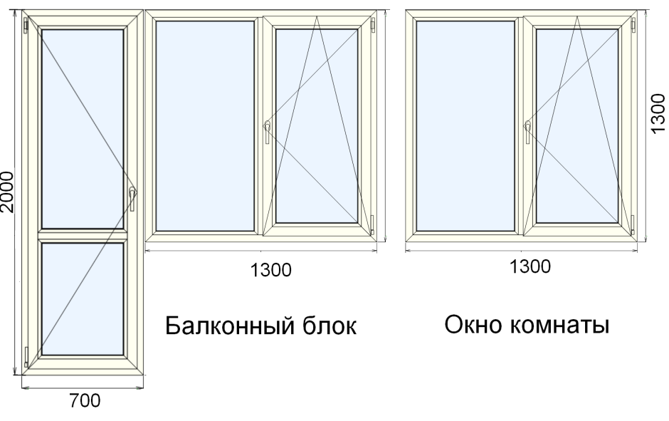 Большое пластиковое окно