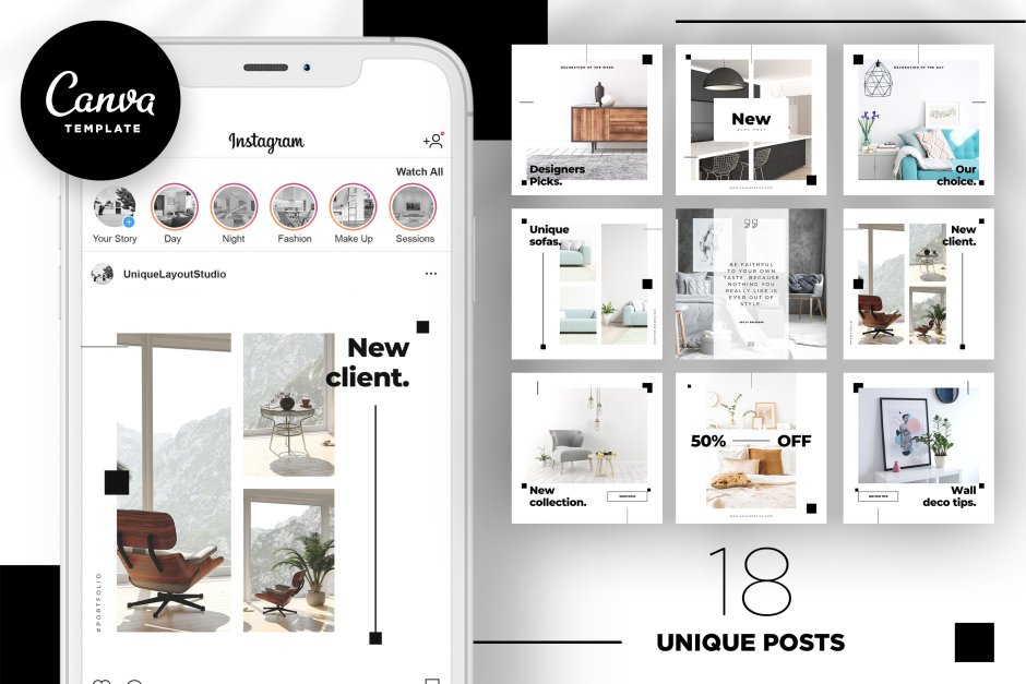 Instagram Template Interior