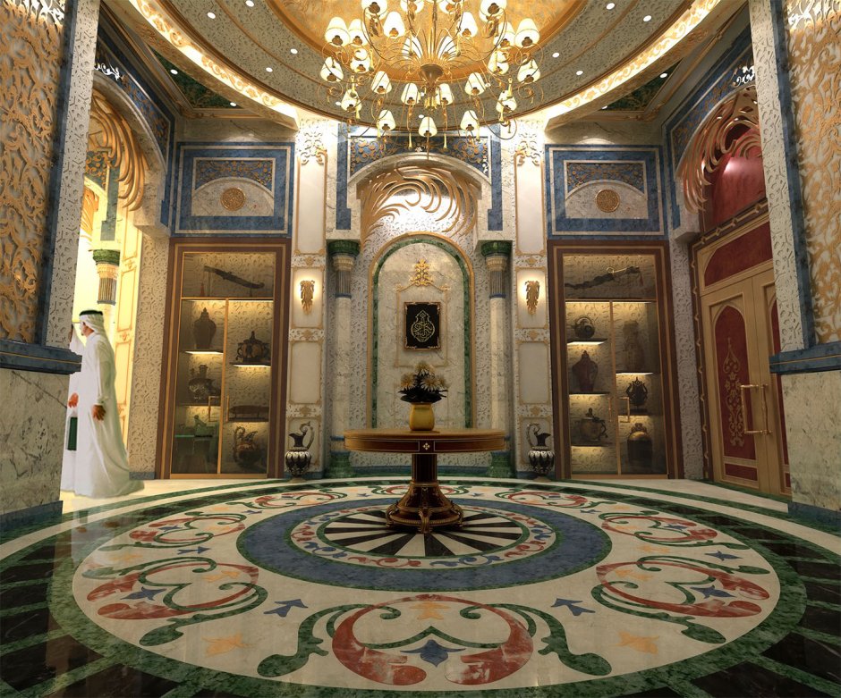 Дворец короля Саудовской Аравии интерьер
