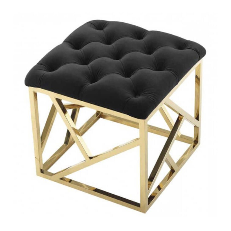 Пуфик с золотыми ножками
