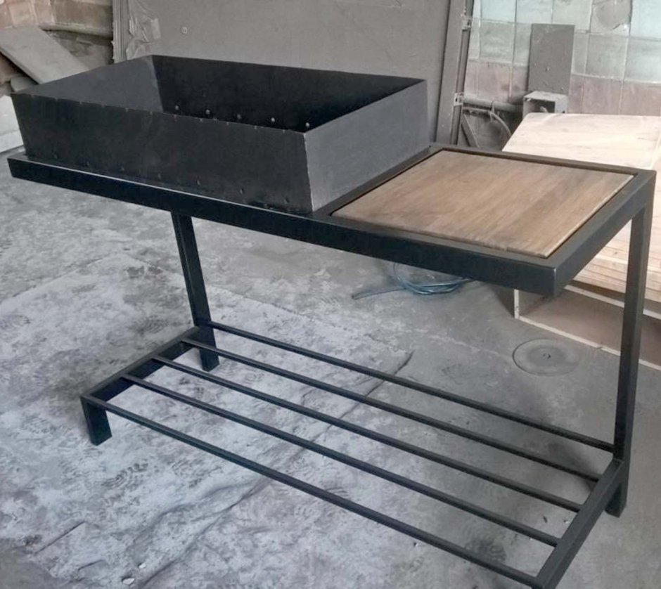 Мангал лофт с крышей