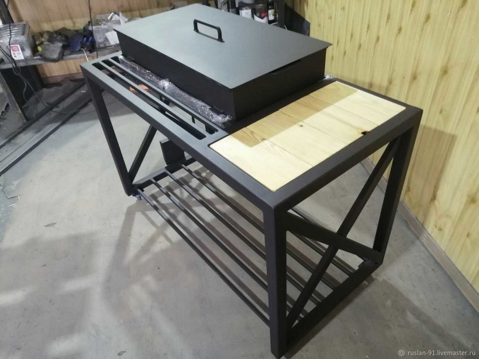 Мангал с крышей Grill area 140,2х118,6х209,4см сталь 3мм