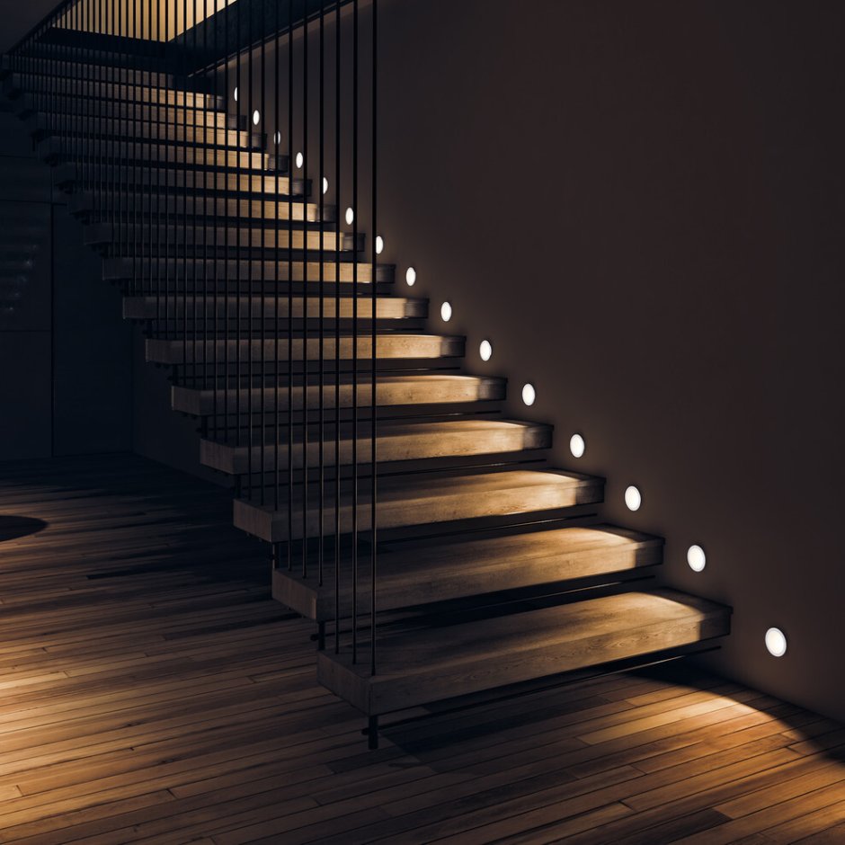 Подсветка лестницы сбоку