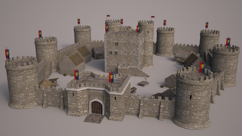 Схема рыцарского замка средневековья