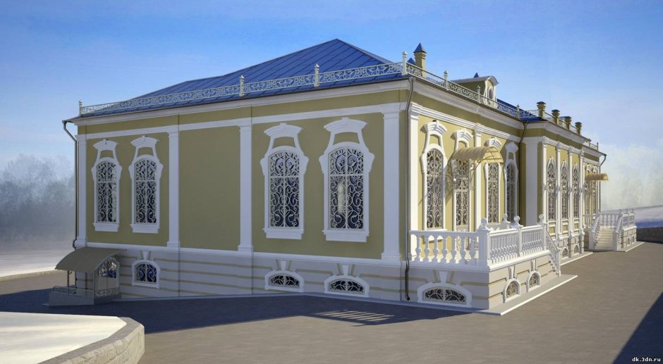 Фасад дворца усадьба XVIII