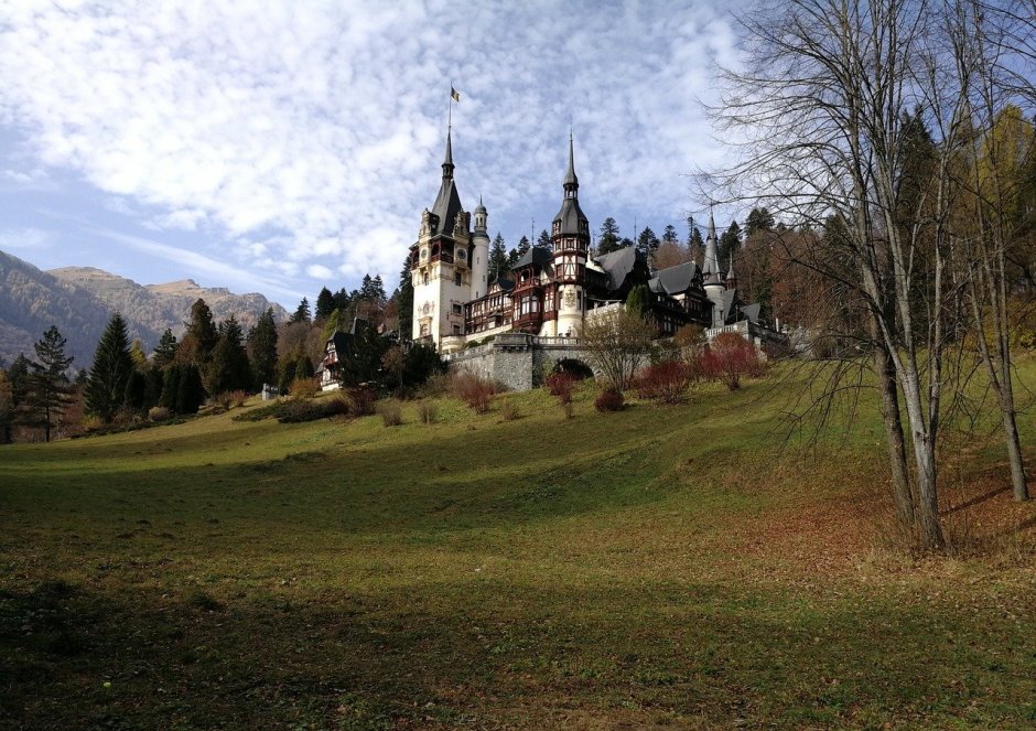 Замок Пелишор, Румыния зимой