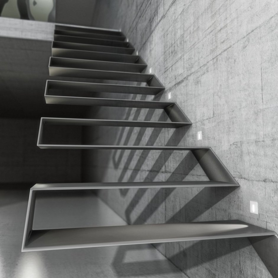 Консольная лестница из металла