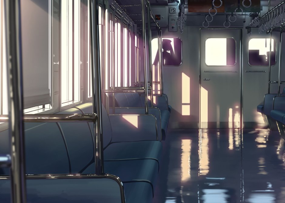 Автобус изнутри аниме