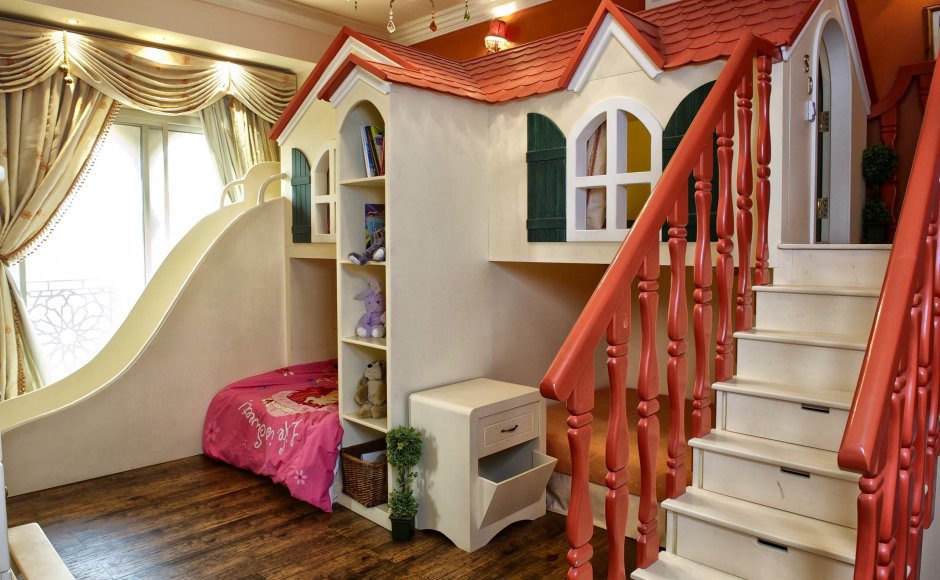 Двухэтажная комната для детей