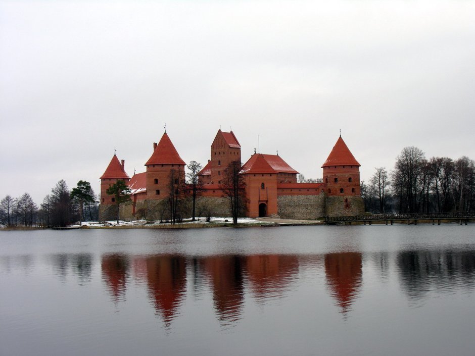 Тракайский замок Литва обои