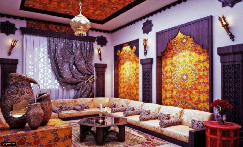 Спальня в марокканском стиле со шкафом