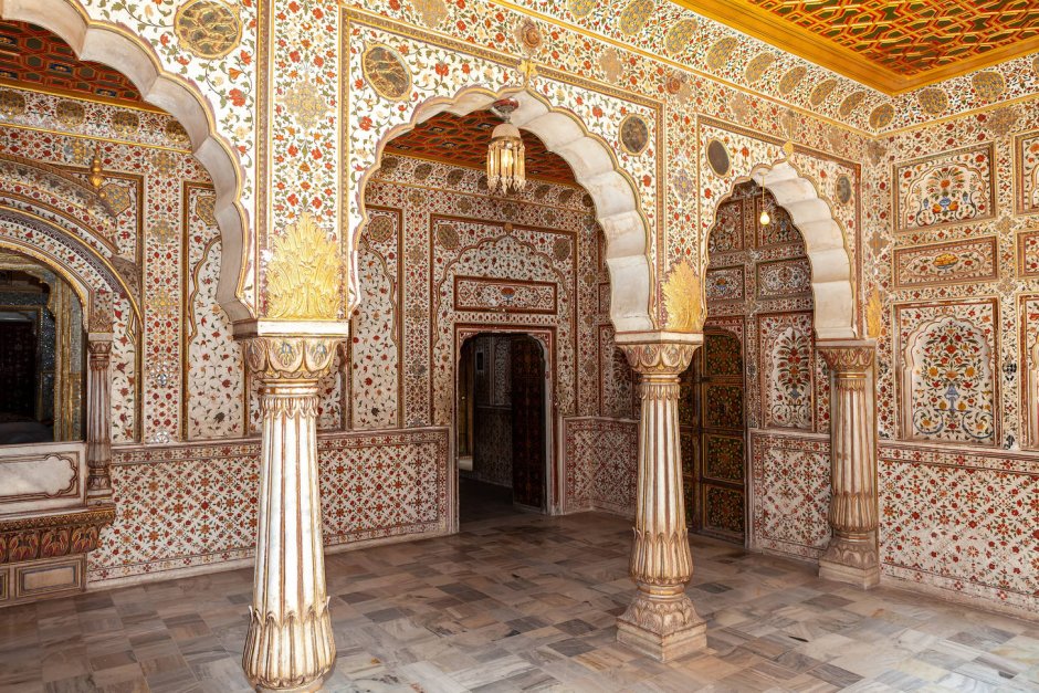 Дворец в Индии Тадж Махал внутри