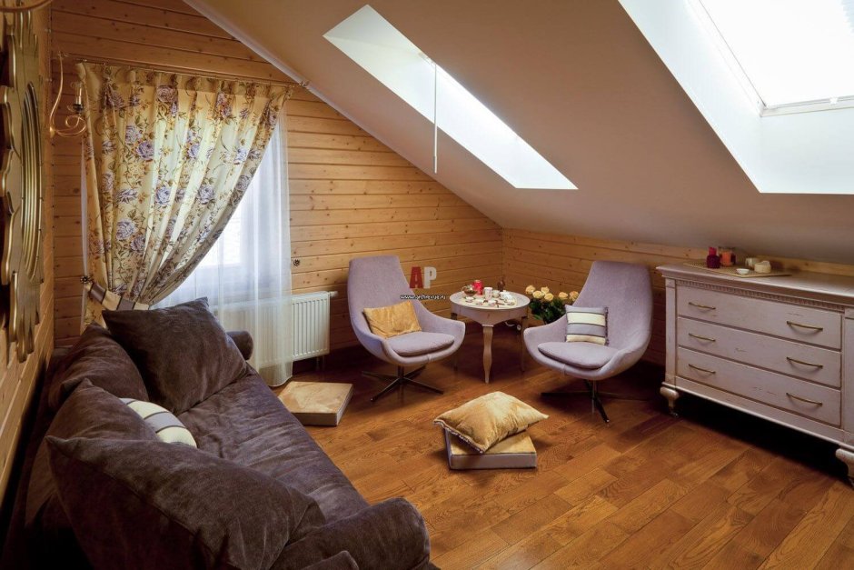 Дом с террасой на крыше гаража