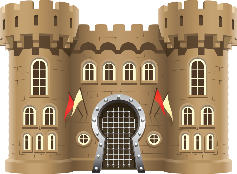 Замок на прозрачном фоне
