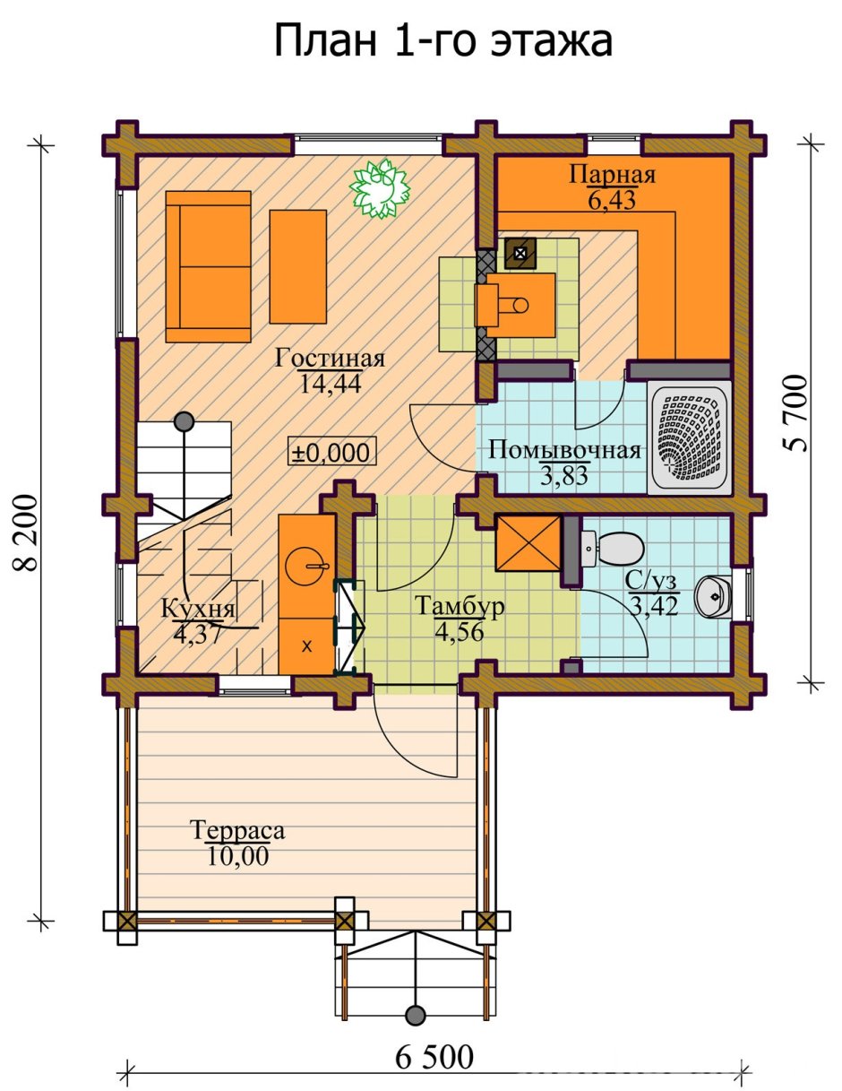 Баня 6х8 планировка с террасой двухэтажная