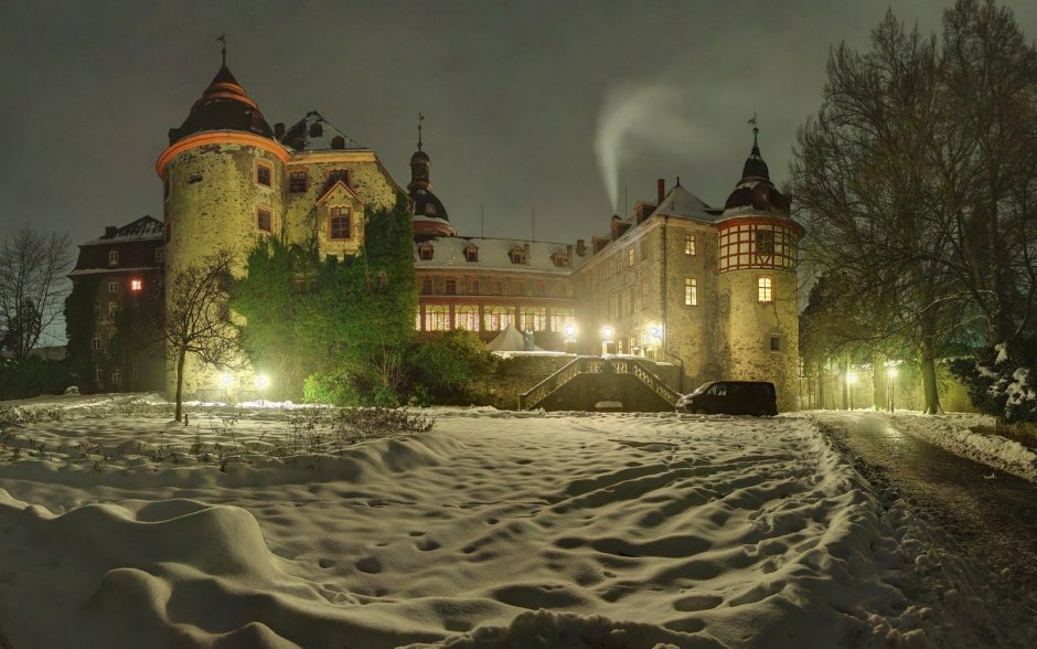 Мирский замок Беларусь зима
