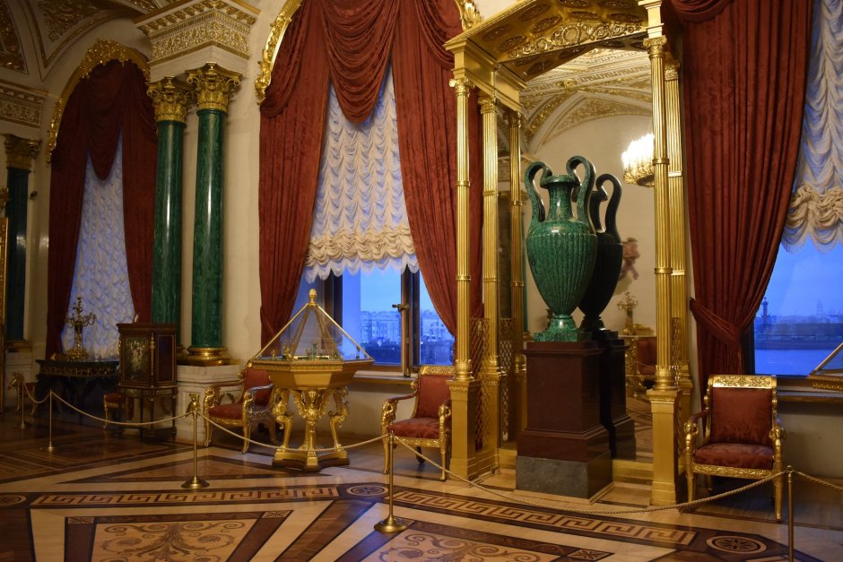 Малахитовая комната в Екатерининском Дворце