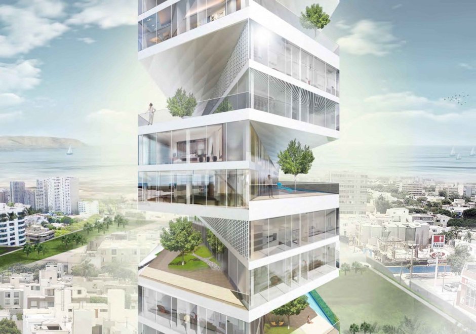 Многоэтажный дом в будущем