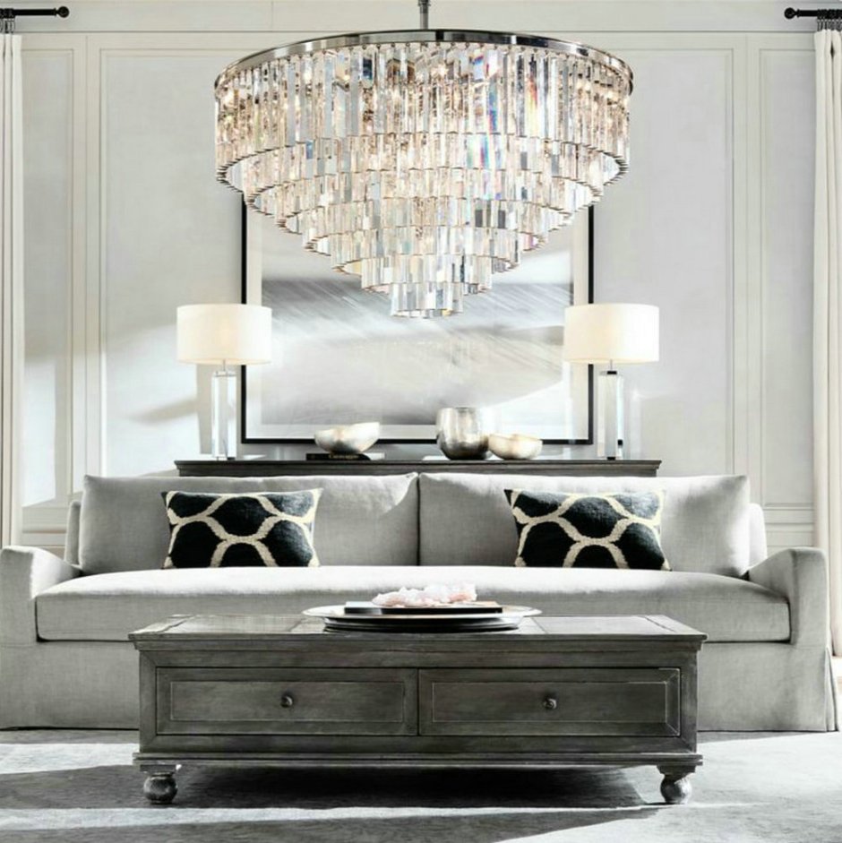 Люстра 1920s Odeon Clear Glass Fringe