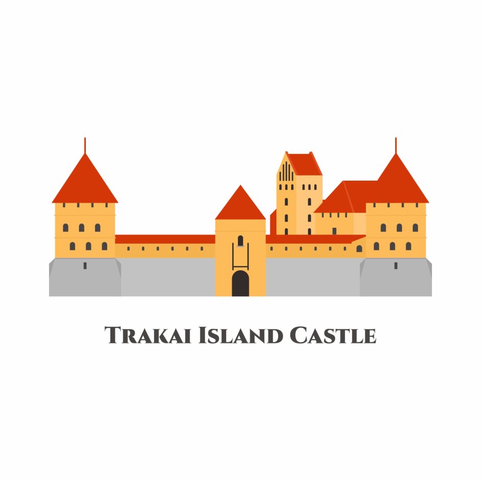 Тракайский замок внутри двор Литва