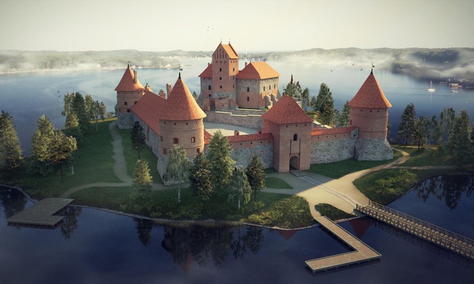 Замок Тракай Литва план
