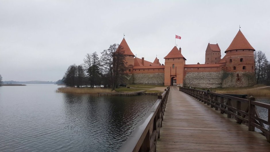 Тракайский замок Литва вид сверху