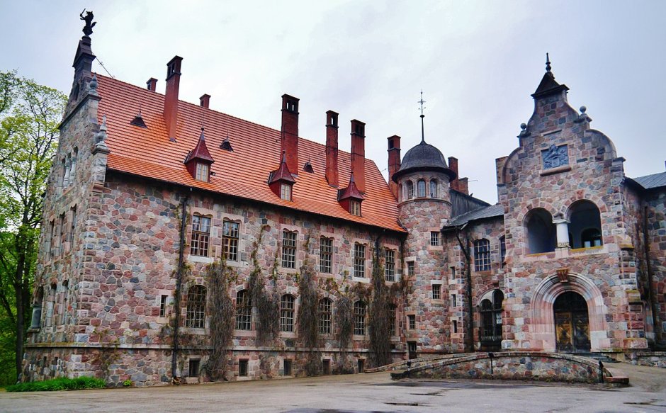 Рисунки замка Цесвайне Латвия