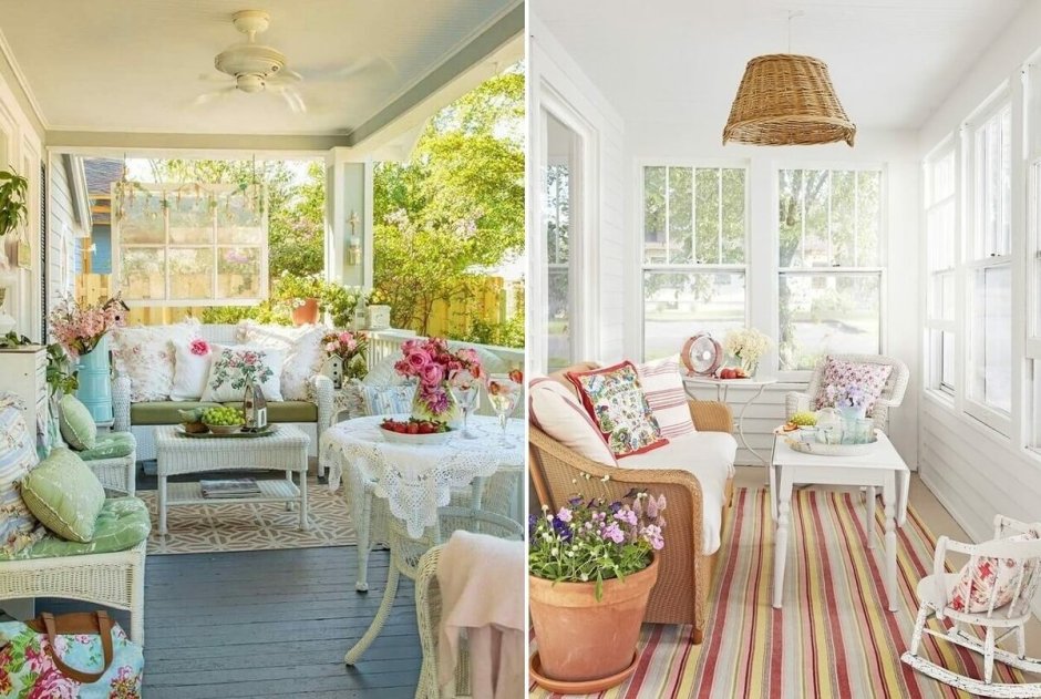 Балкон в стиле шебби Шик