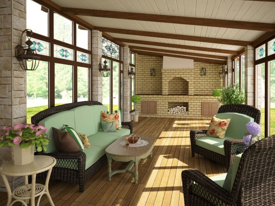 Декорация двора частного дома