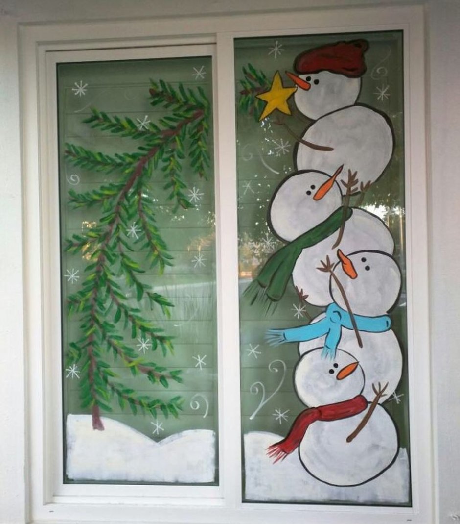 Зимние окна конкурс в детском саду