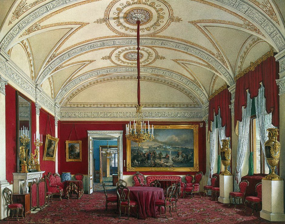 Эдуард Петрович ГАУ (1807-1887) - интерьеры зимнего дворца.