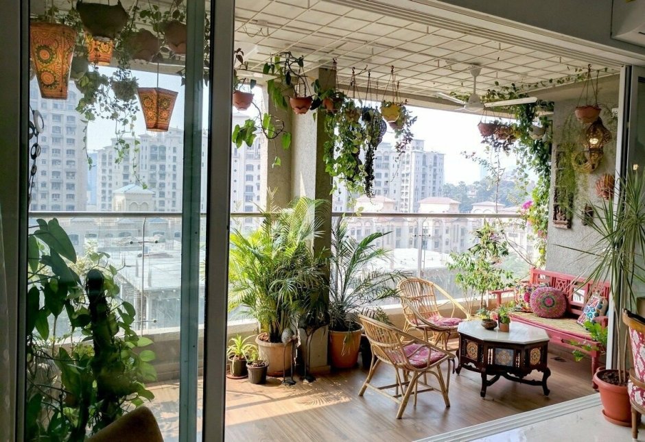 Зеленый Оазис на балконе