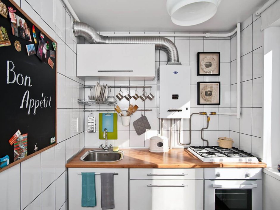 Планировка кухни 6кв.м с ГАЗ.колонкой