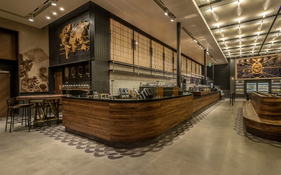 Киоск интерьер Starbucks