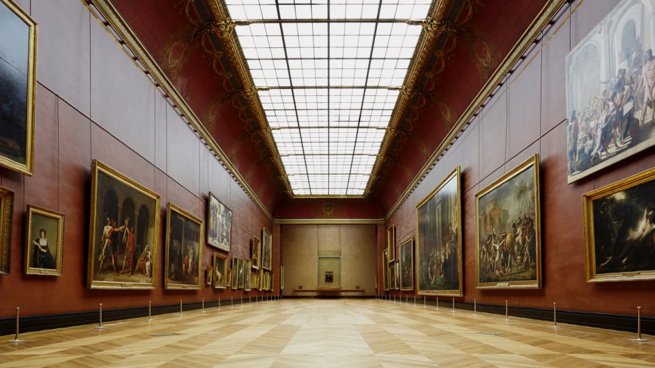 Мона Лиза в музее Лувр