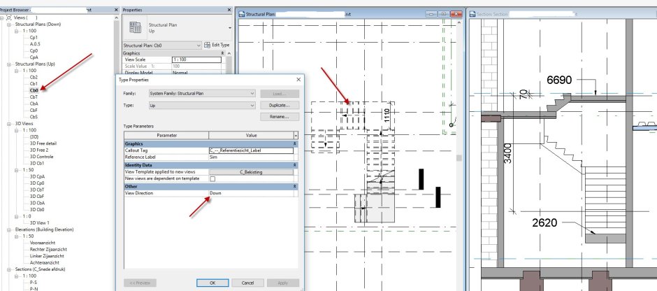 Металлическая лестница с ограждением в Revit