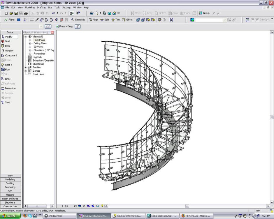 Revit проектирование лестницы