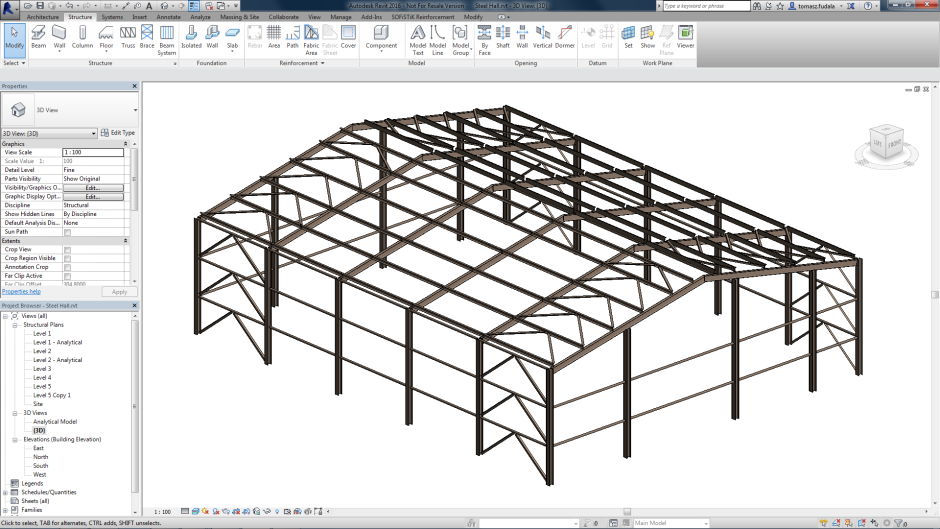 Стеклянные ограждение Revit