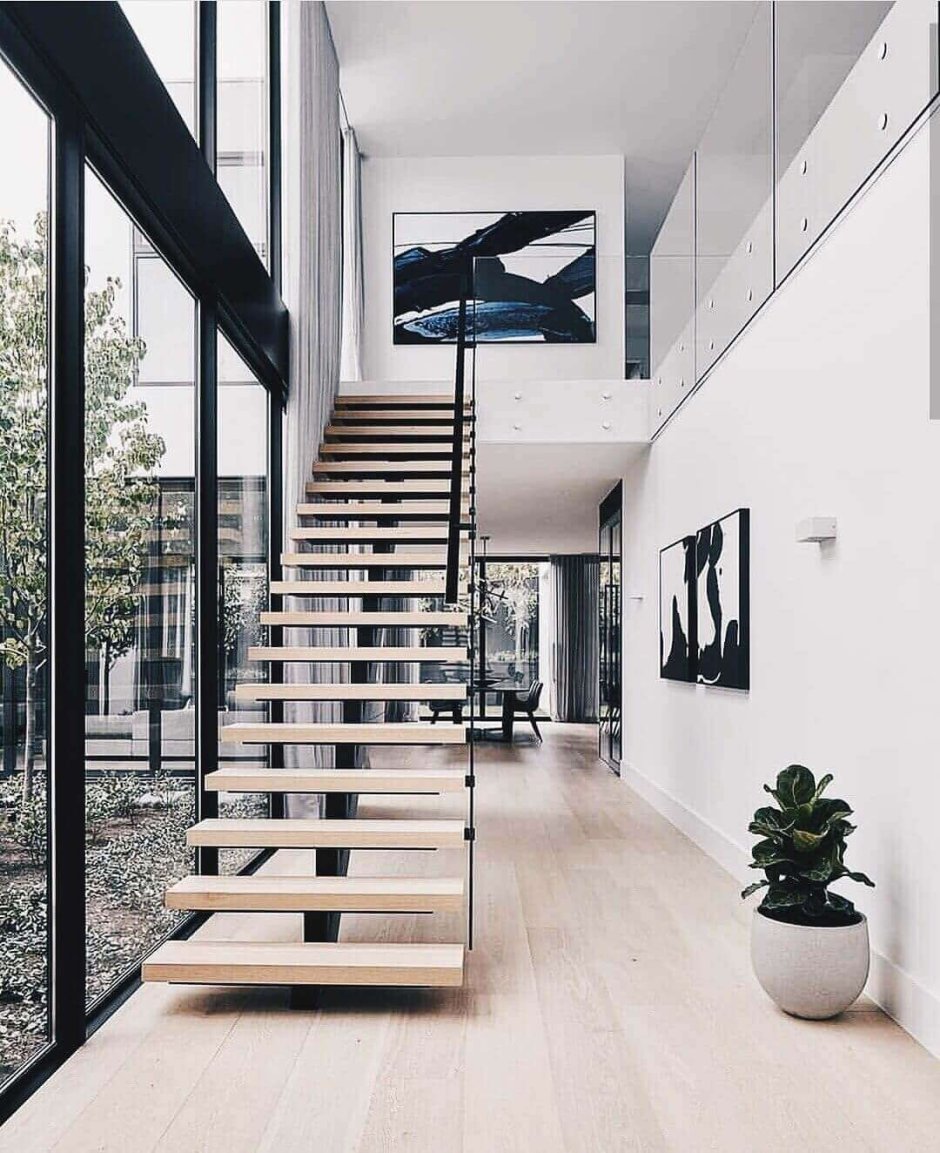 Лестница в стиле Сканди лофт