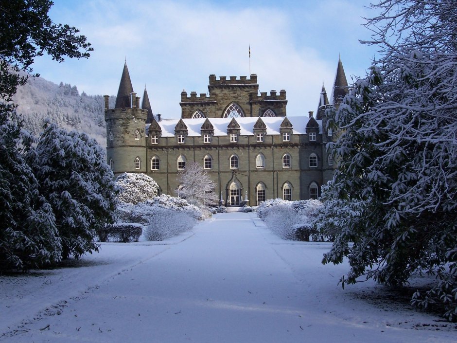 Inveraray Castle Шотландия сад