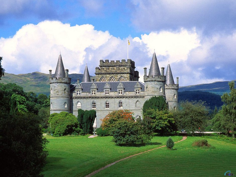 Замок Инверари Шотландия зима