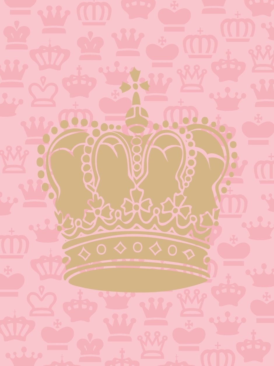 Корона на розовом фоне