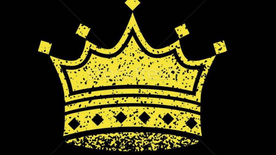 Корона на черном фоне